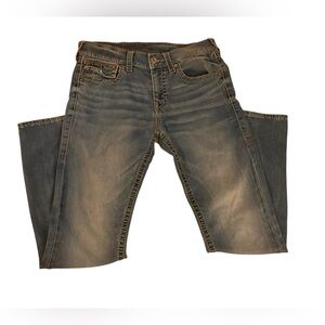 True Religion Jeans Womens 32 Blue Straight Leg Made In USA Classic Denim